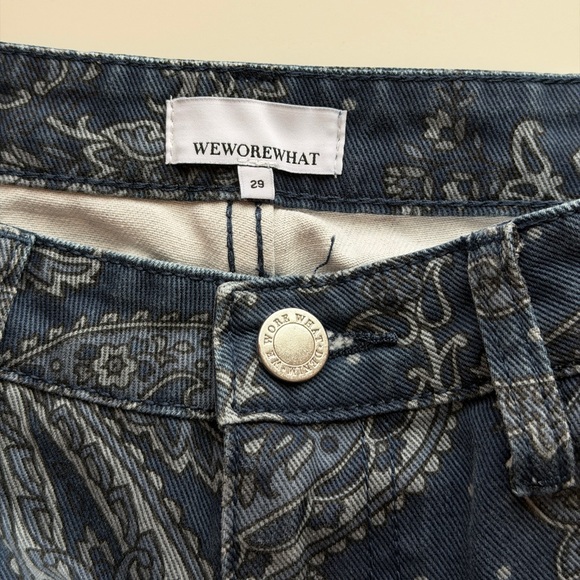 WEWOREWHAT | PAISLEY HIGH WAISTED COTTON RIGID STRAIGHT LEG JEANS SIZE 29 - Picture 5 of 8
